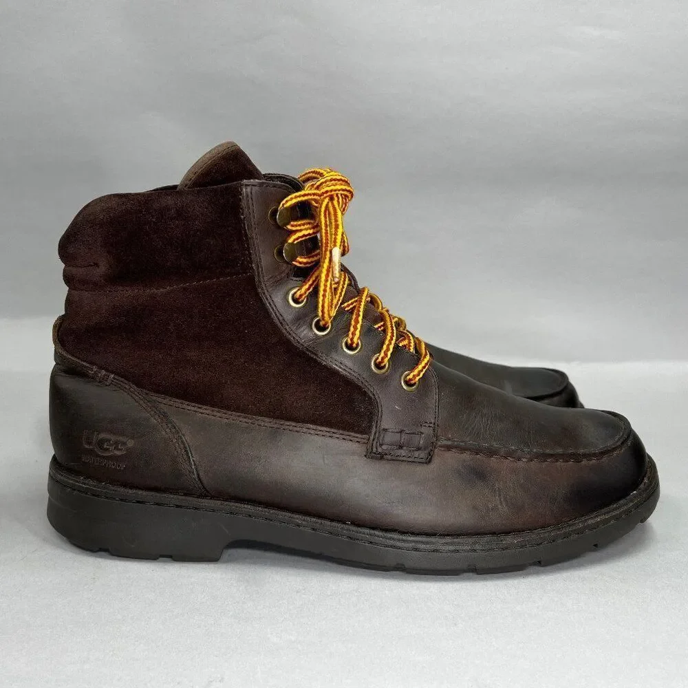 UGG Barrington Boots‎ Men's 12 Brown Leather Waterproof Insulated Outdoor Winter